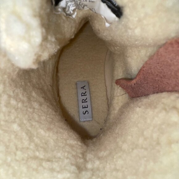 Serra Women’s Brown Leather Faux Fur-Lined Insulated Waterproof Duck Boots Sz 9 - Picture 5 of 11